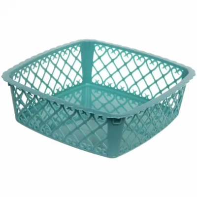 Сухарница пластиковая «Астория» 20*20*6,5см, морская волна