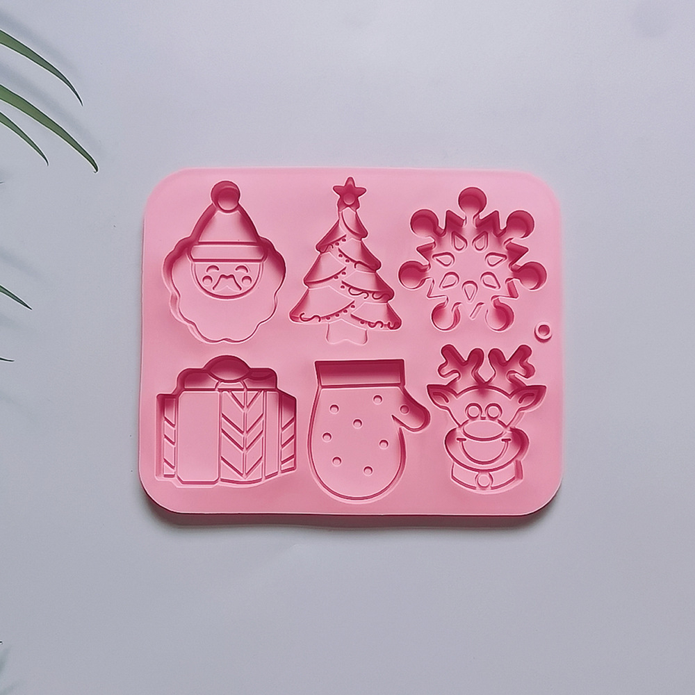 Форма силиконовая «Новогодний набор № 2» 6 ячеек