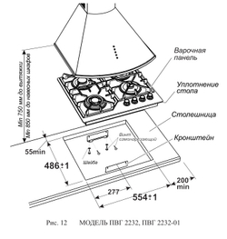 Газовая варочная панель GEFEST ПВГ 2232-01 Р53
