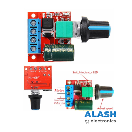 Модуль ШИМ-регулятора скорости мини-двигателя постоянного тока HW-687 5A