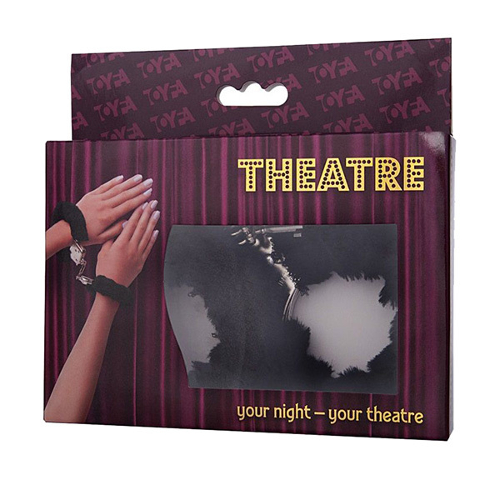 Наручники с чёрной опушкой ToyFa Basic 951031