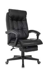 Кресло руководителя Бюрократ CH-824MSG-BF черный эко.кожа/ткань крестов. пластик подст.для ног