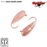 Мормышка вольфрамовая Spider 6030 "Банан с фаской и ушком" (3мм, 0.6гр)