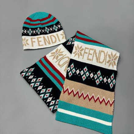 Комплект Fendi (шапка + шарф)