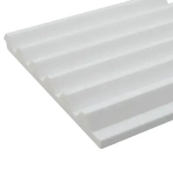 Стеновая панель 3D RAIL EAST (2700х120х12мм) Риф Белая