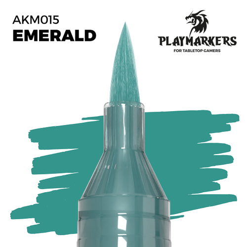 Акриловый маркер с кистью AK Playmarkers Emerald