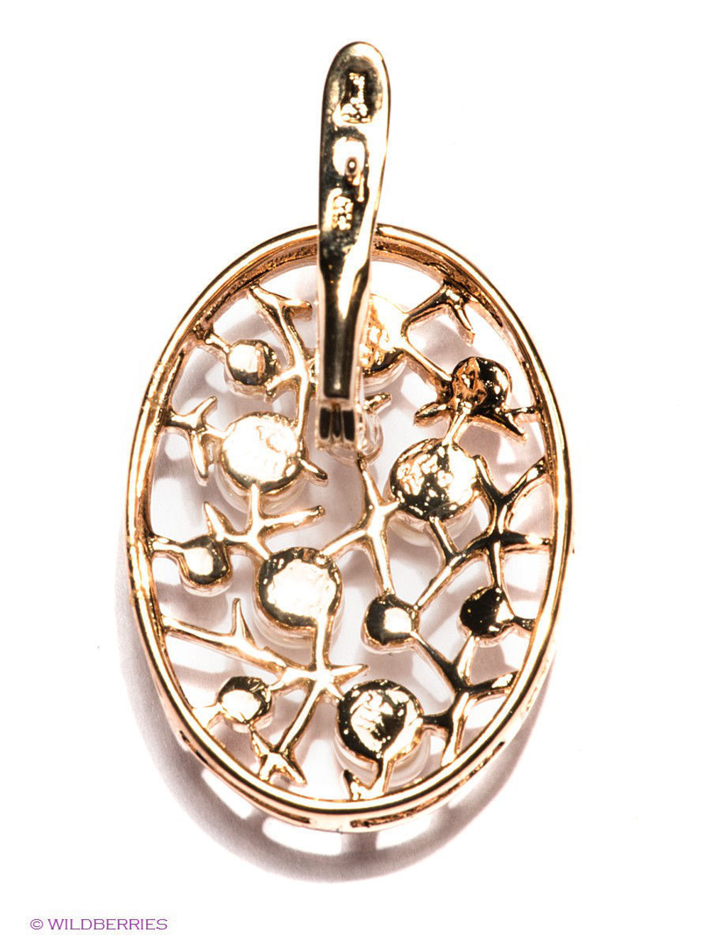 "Полито" серьги в золотом покрытии из коллекции "Очарование" от Jenavi  с английским замком