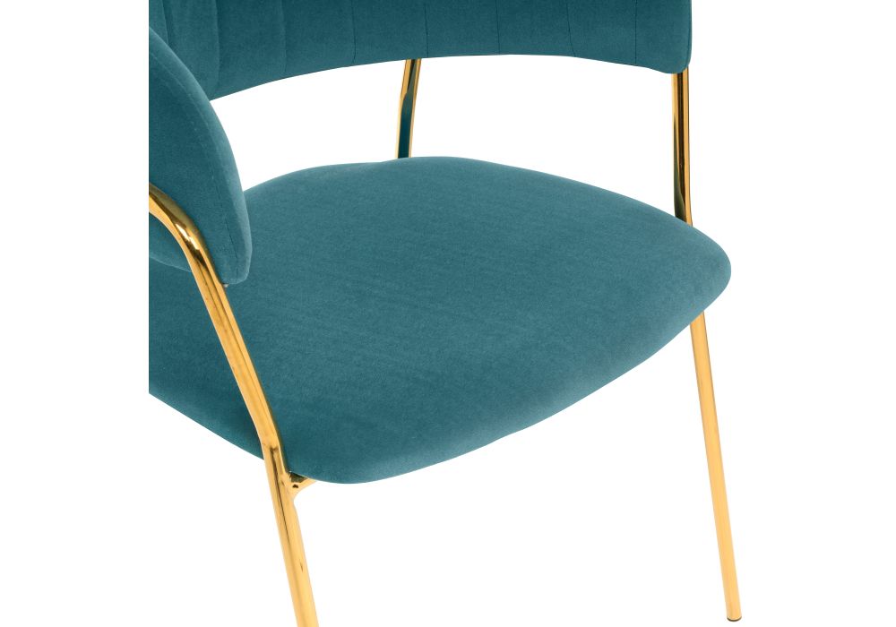 Стул на металлокаркасе Kamelia green / gold