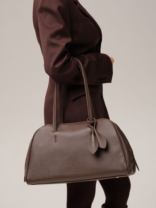 Кожаная сумка DBR 31338 коричневый торф