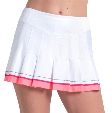 Теннисная юбка Lucky in Love Glow Set Pleat - white