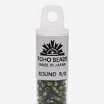 Японский бисер TOHO Round 8/0 (№37), с внутренним серебрением, прозрачный