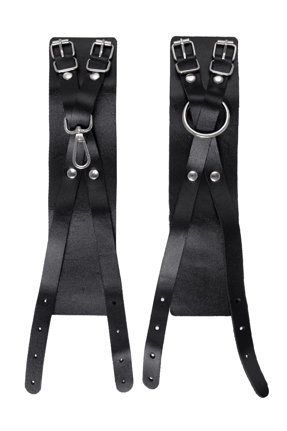 Оковы на ноги Pecado 2214 – натуральная кожа, перекрёстные ремешки