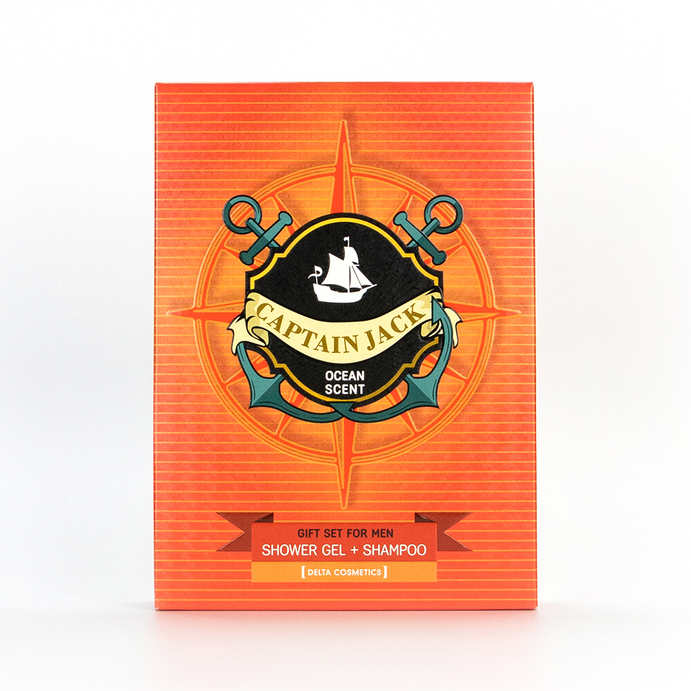 Косметический набор муж. Captain Jack "Ocean Scent" (гель д/душа 250 мл + шампунь 250 мл)