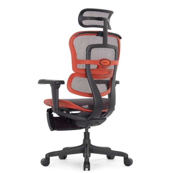 Кресло FALTO Ergohuman Ultra X9 GAMING с подножкой ( чёрный/ КРАСНЫЙ каркас /сетка Equator Red )