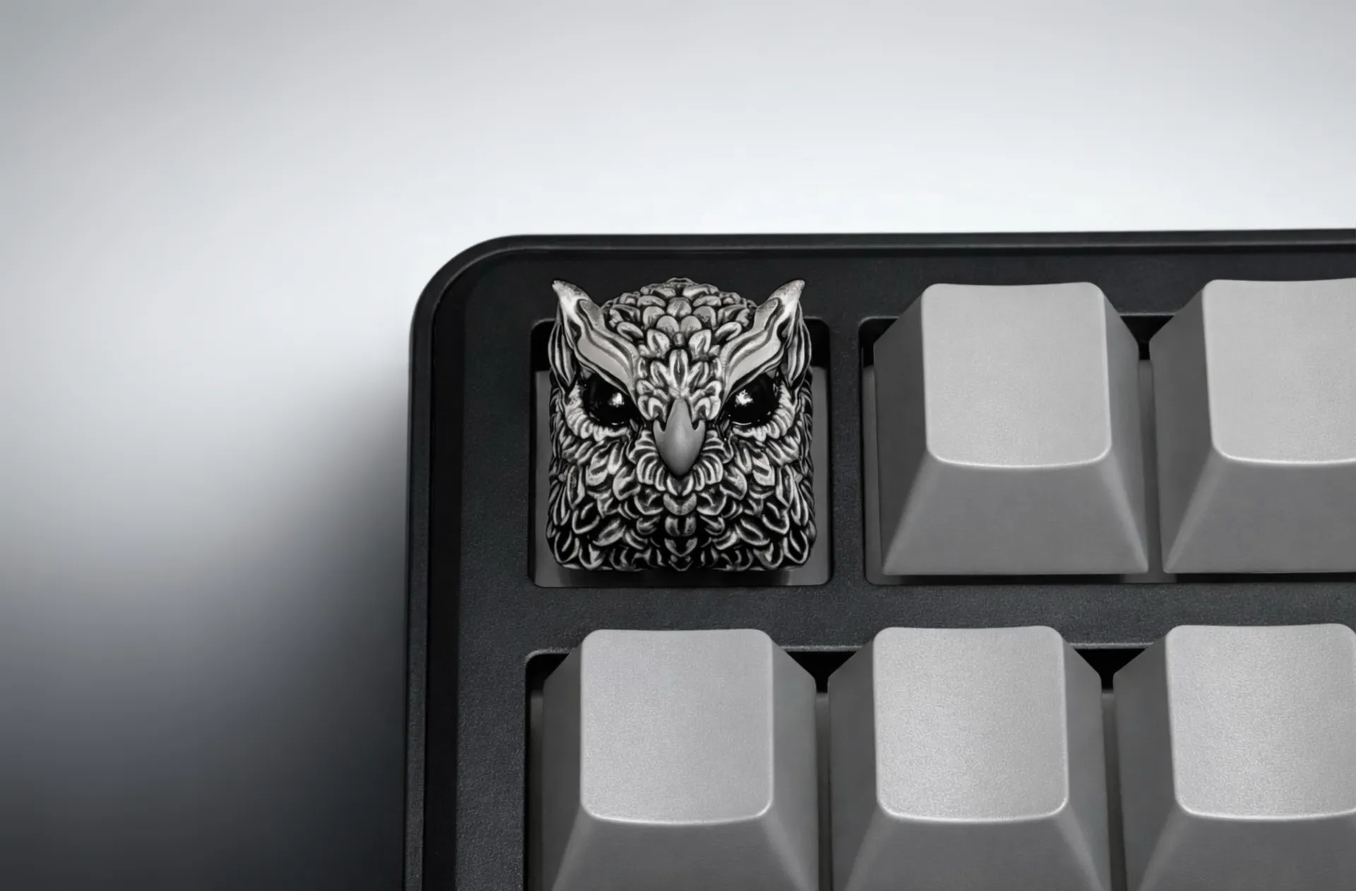 Клавиша XIIX «Owl Gloom», фото на клавиатуре - ракурс 1