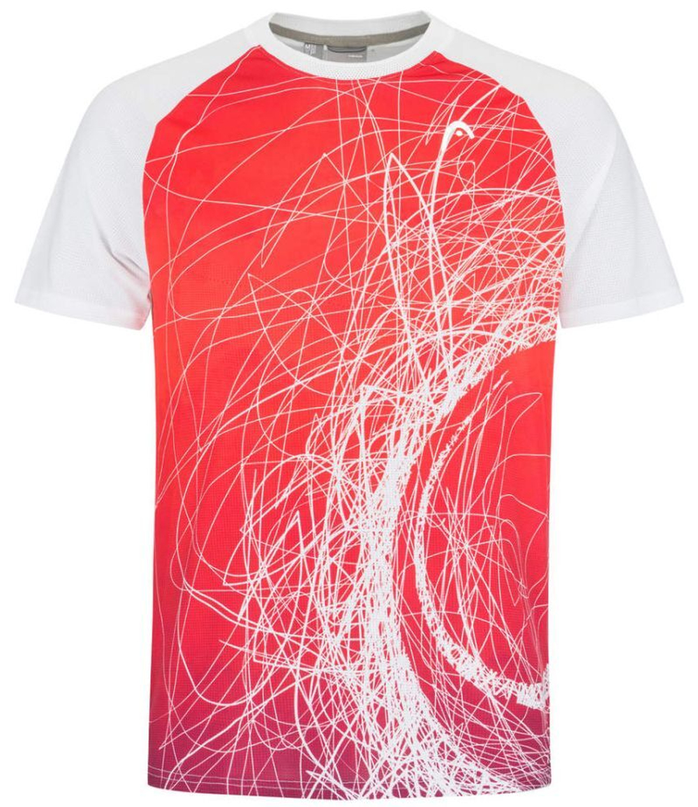 Теннисная футболка Head Performance MC Paris T-Shirt - tomato