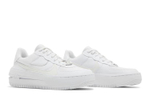 Кроссовки Nike Air Force 1 Plt.Af.Orm "Triple White" (Женская размерная сетка)