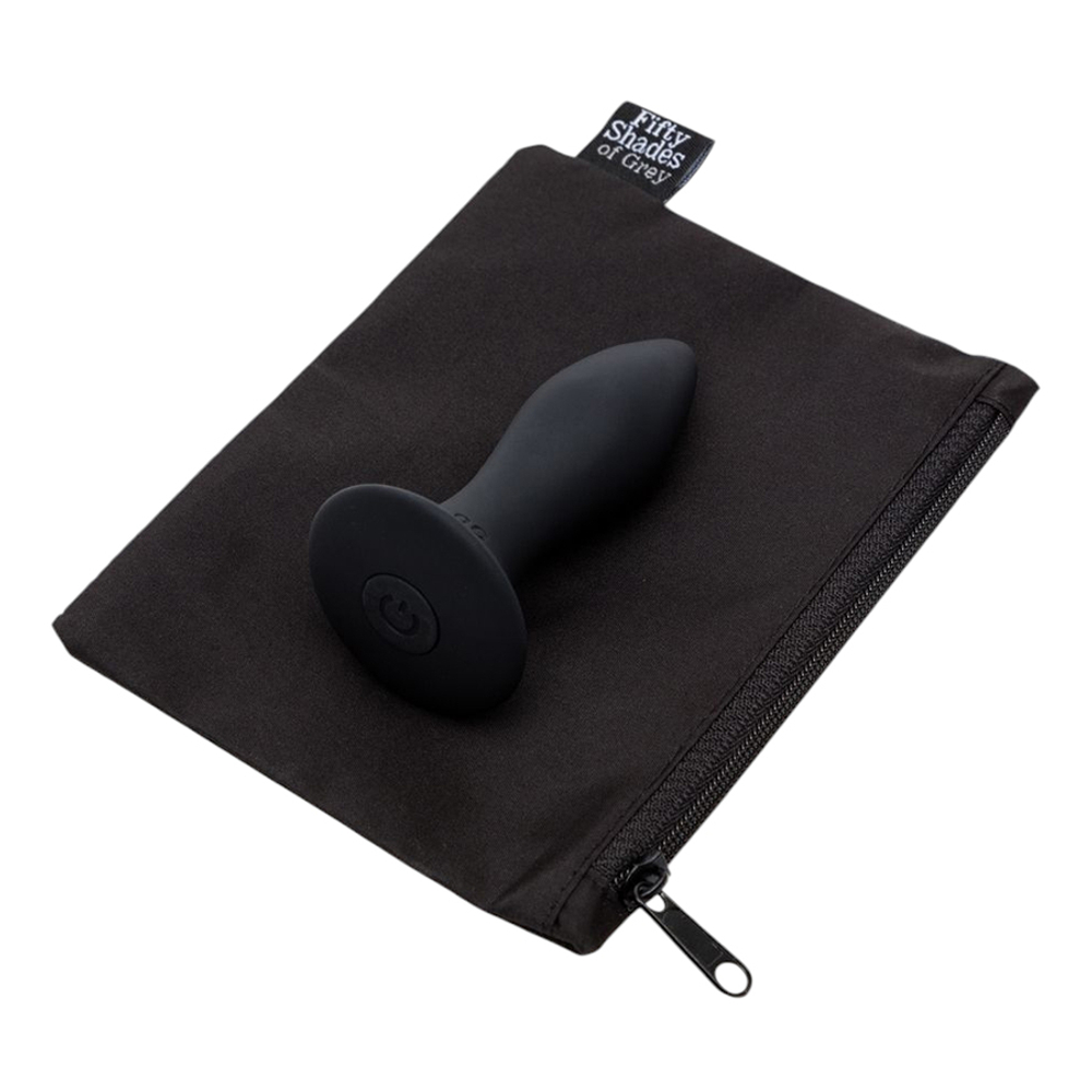 Черная анальная вибровтулка 8,9см Fifty Shades of Grey Sensation Rechargeable Vibrating Butt Plug
