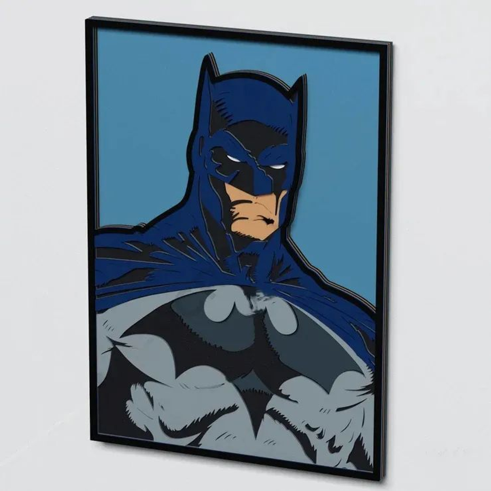 Декоративное панно из дерева Бэтмен, 90x69 см