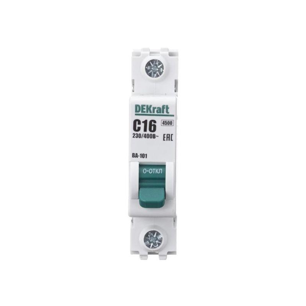 Выключатель автоматический модульный 1п C 16А 4.5кА ВА-101 DEKraft 11054DEK