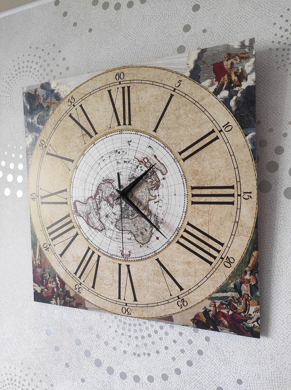 Деревянные часы из МДФ mdclr081 d420 Декор для дома, подарок