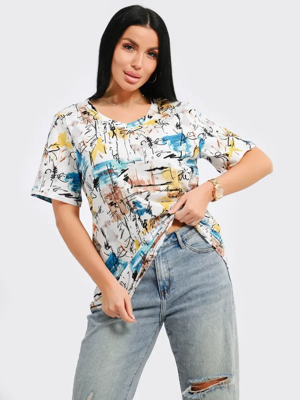 Футболка женская большие размеры