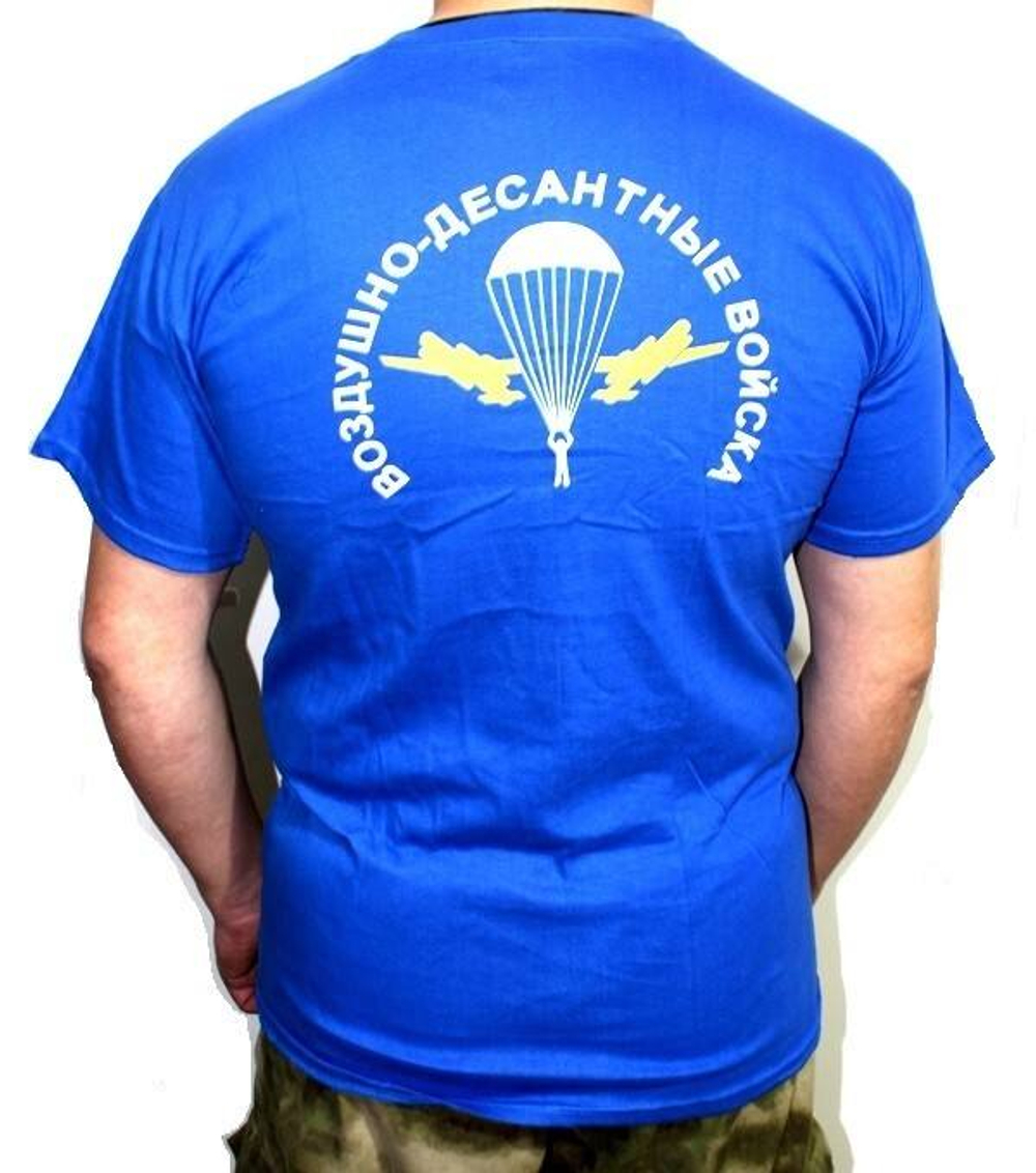 Футболка голубая с логотипом ВДВ