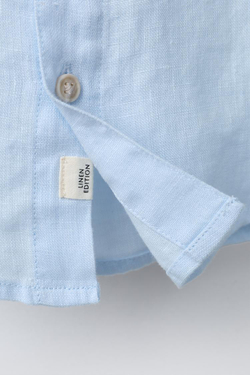 ZARA РУБАШКА ИЗ 100% ЛЬНА, СИНИЙ