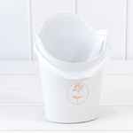 Коробка Ваза для цветов 13.5х10х19 см "Каллиграфия" (Белый)