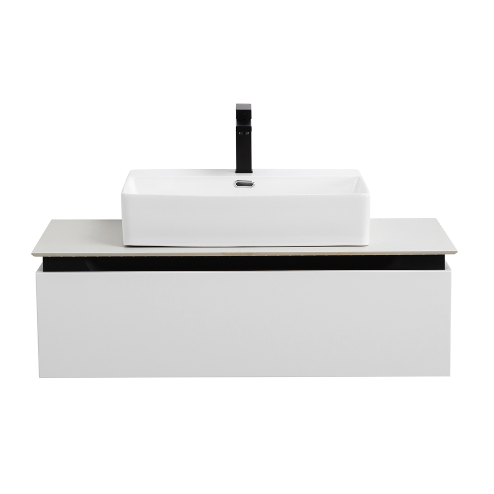 Мебель для ванной со столешницей и накладной раковиной Cezares SLIDER 100 Bianco Opaco SLIDER-1000-1C-SO-BO