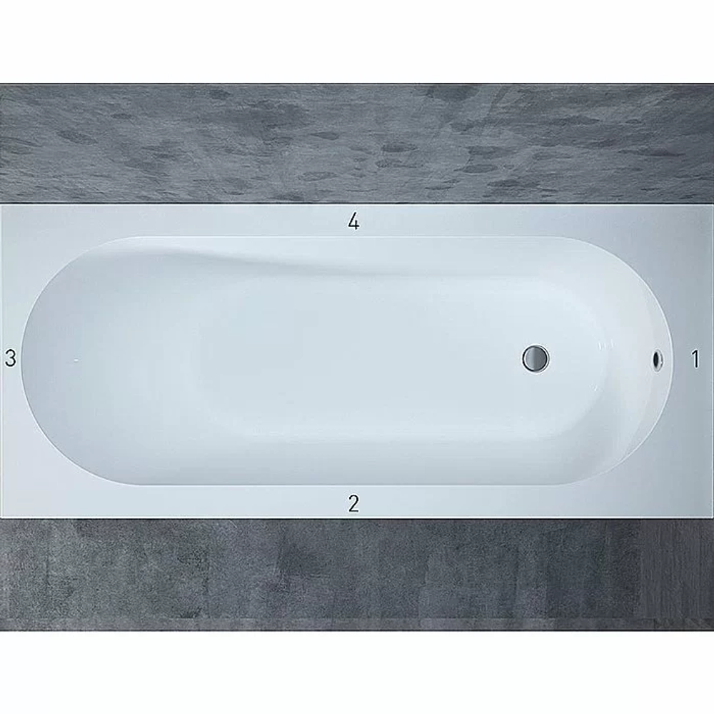 Ванна Salini Ornella Axis S-Stone 170х75 103523M белая матовая