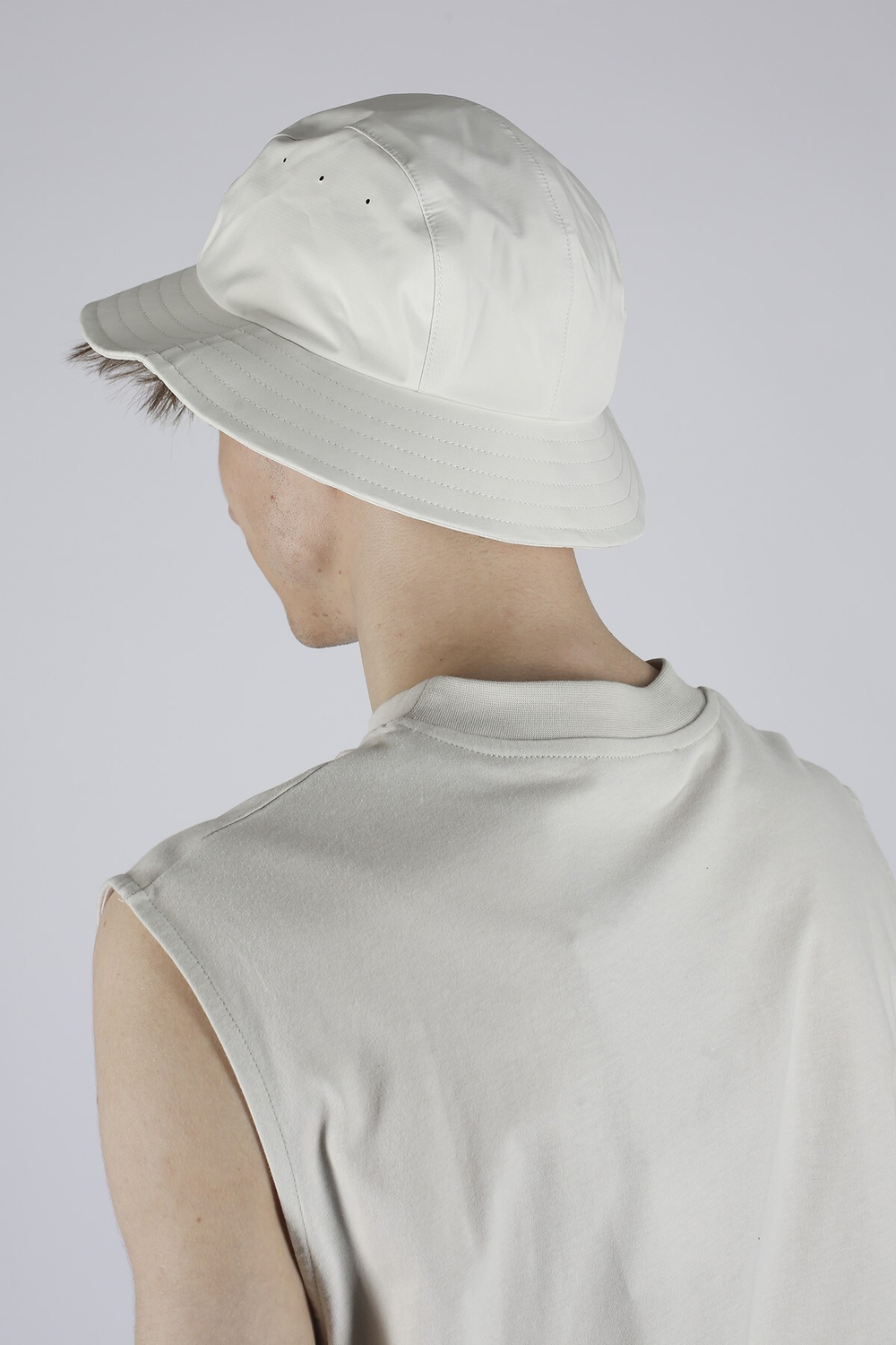 A-COLD-WALL 3L TECH BUCKET WHITE HAT