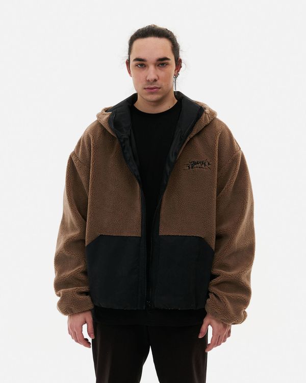 Куртка Coach Sherpa бежевая - фото 4