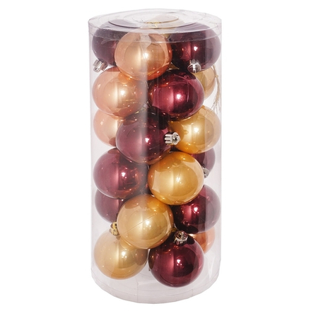 GAEM Набор из 24шт Украшение новогоднее Шар "Красочный калейдоскоп", D6 см