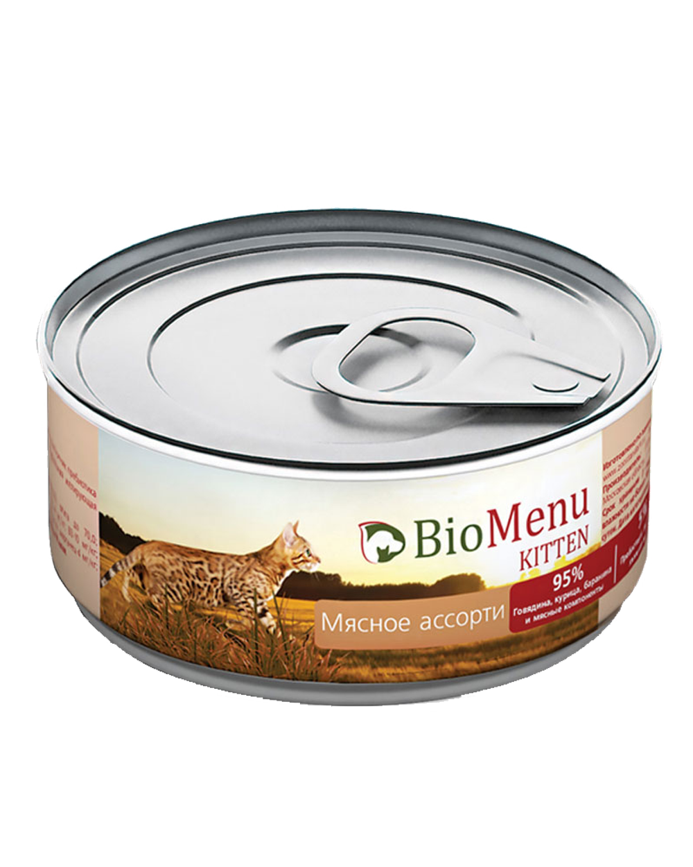 BioMenu Cat Kitten Консервы Паштет Мясное ассорти 100гр.