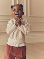 Блуза и брюки в комплекте для девочки Next N79-937, Молочный, Кирпичный