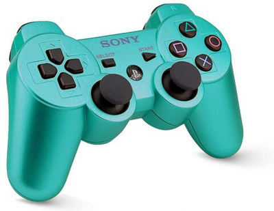 Джойстик игровой PS 3 Controller Wireless Dual Shock bluetooth Green