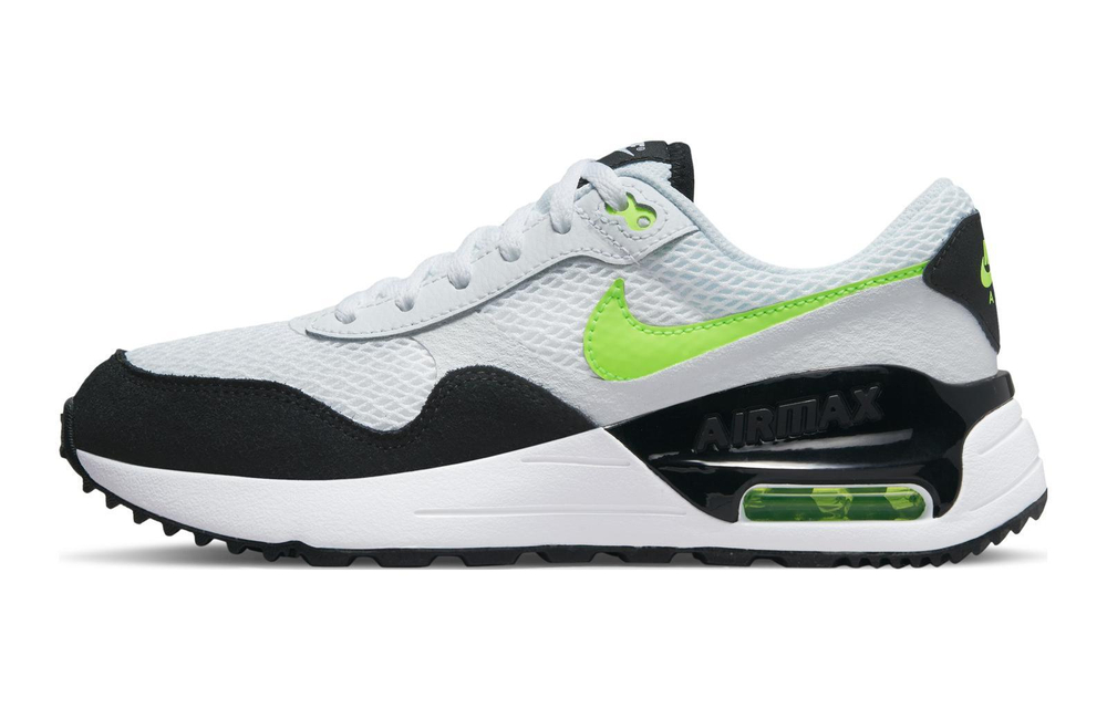 Nike Air Max SYSTM classic sports low-cut life casual shoes GS black and white