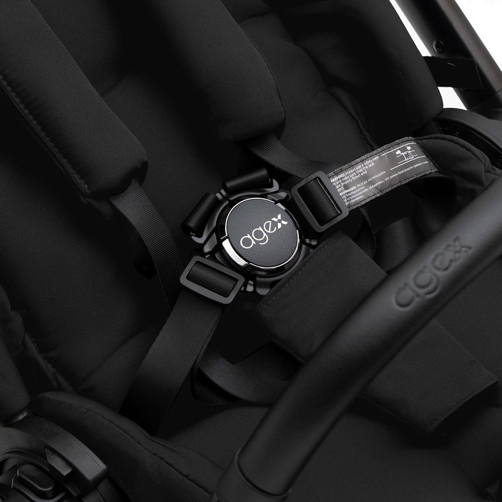 Коляска Agex Prima Pro 3 в 1 с автокреслом i-Safe S Black APP626 Black (Черный)