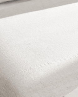 Zara Home - Простыня из постиранного льна (вес 160 гхм2), белый, 160x280 см