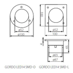 Тротуарный светодиодный светильник KANLUX GORDO LED14 SMD-L 0,7W 6500K