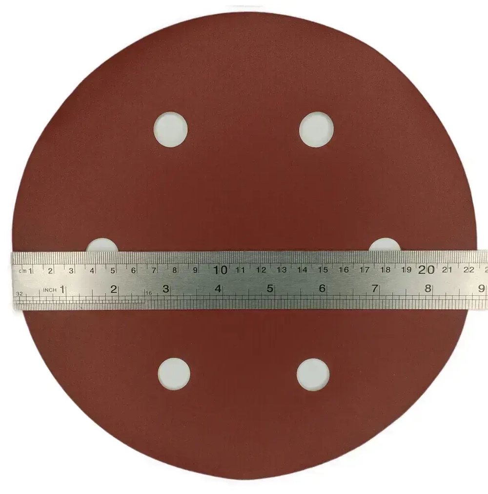 Шлифовальные круги 225 мм на липучке 10шт Р40, 6 отверстий / шлифовальные диски 225 для жирафа