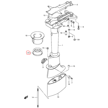 Suzuki 54162-91J00-0000 Резина Mount нижняя DF4-6 Оригинал