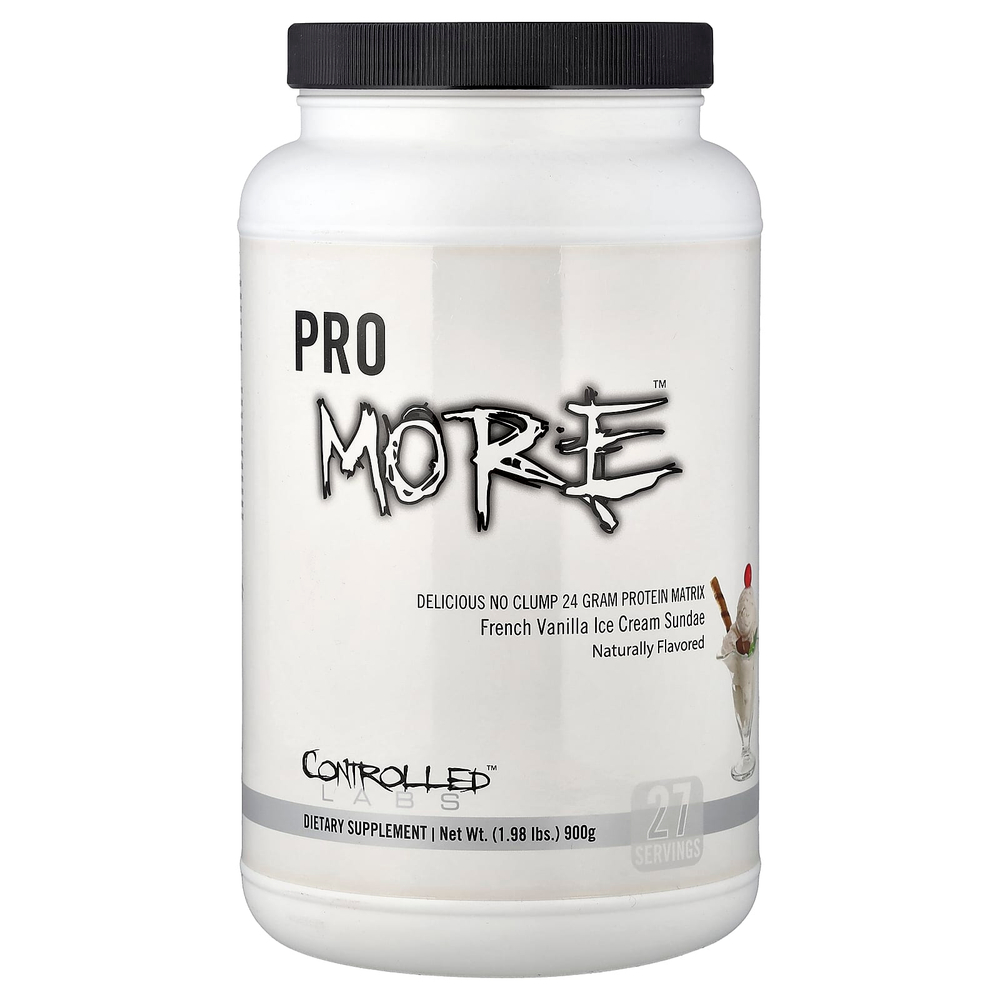 Controlled Labs, PROmore™, протеиновая матрица, французское ванильное мороженое, 900 г (1,98 фунта)