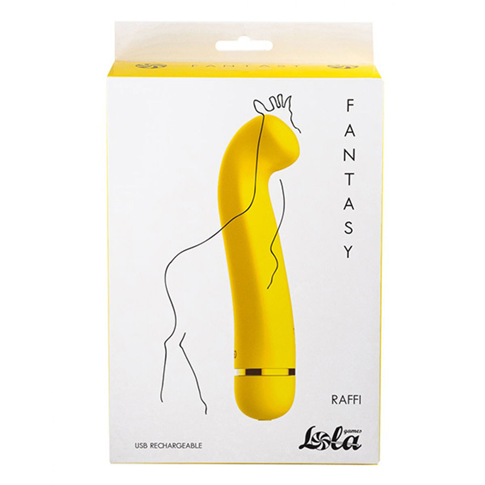 Желтый перезаряжаемый вибратор 17,1см Lola Games Fantasy Raffi 7910-01lola