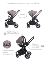 Коляска детская "FLEX Trends" (2в1) RA062 Brown