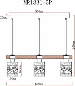 Подвесной светильник MyFar Olivia MR1831-3P