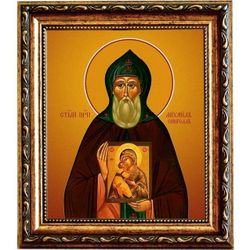 Михаил Сингелл, Константинопольский преподобный. Икона на холсте.