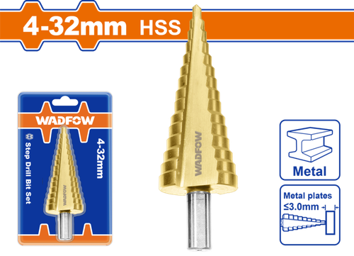 Ступенчатое сверло 4-32 мм (30/60) WADFOW WJD1403