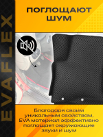 Коврики EVA для Mitsubishi Outlander 1 поколение, CU0W (04.2002 - 02.2009) - Комплект в салон - 3D С бортиками - Черный - Черный кант